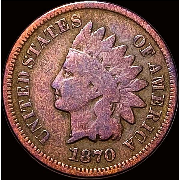 1870 Indian Head Cent NICELY CIRCULATED