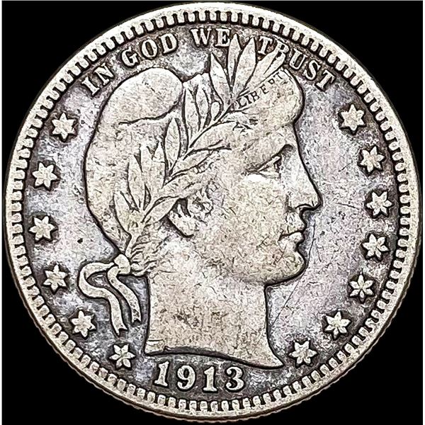 1913 Barber Silver Quarter LIGHTLY CIRCULATED