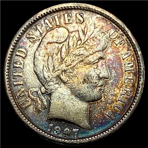 1907 Silver Barber Dime CLOSELY UNCIRCULATED