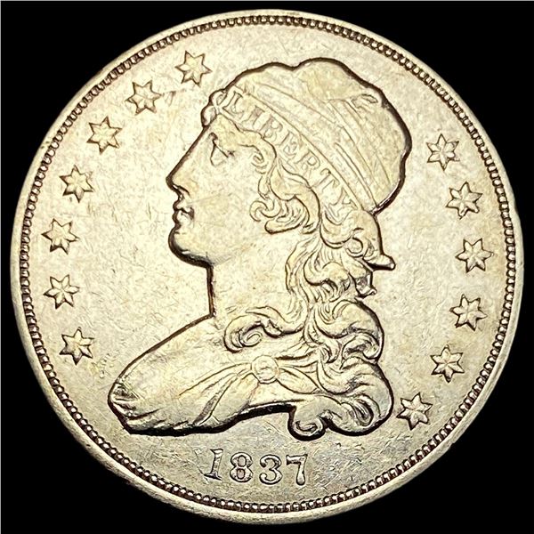 1837 Capped Bust Silver Quarter CLOSELY  UNCIRCULATED