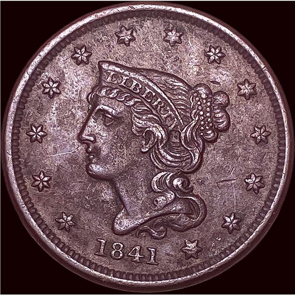1841 Braided Hair Large Cent CLOSELY  UNCIRCULATED