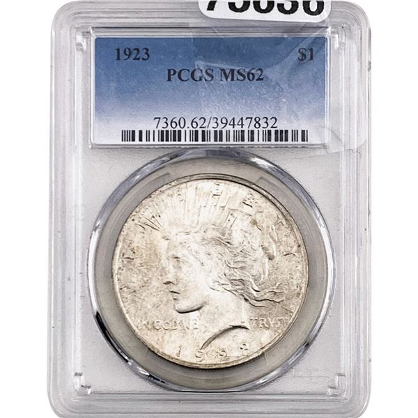 1923 Silver Peace Dollar PCGS MS62