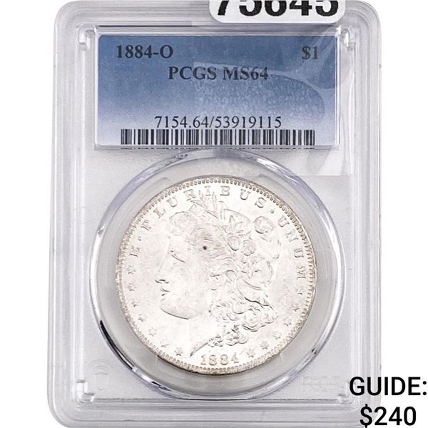 1884-O Morgan Silver Dollar PCGS MS64