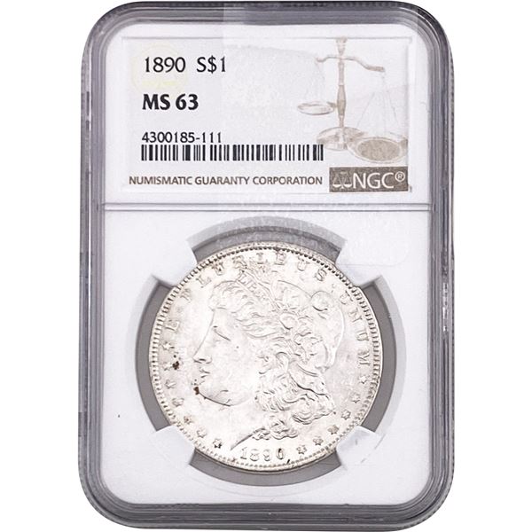 1890 Morgan Silver Dollar NGC MS63