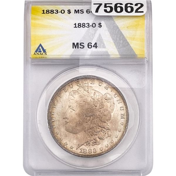 1883-O Morgan Silver Dollar ANACS MS64