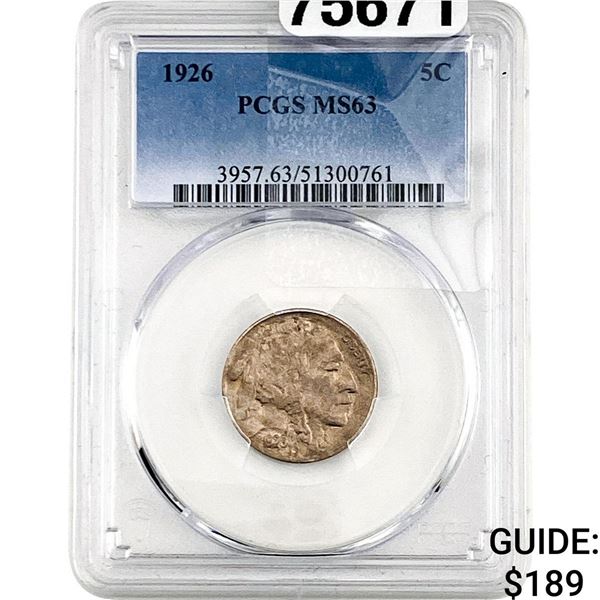 1926 Buffalo Nickel PCGS MS63