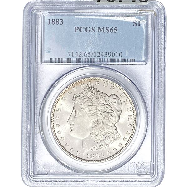 1883 Morgan Silver Dollar PCGS MS65