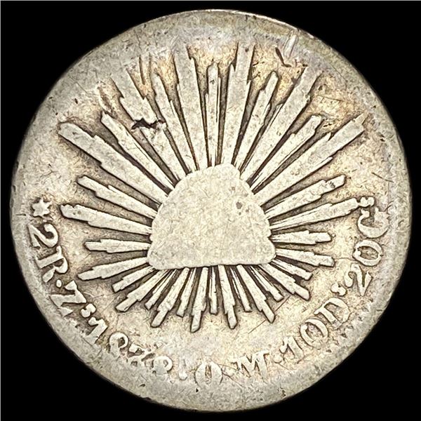 1862-Mo MEXICO Silver 2 Reales HIGH GRADE