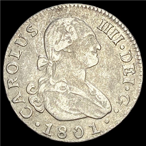 1801-Mo FM Mexico 2 Reales Silver Coin HIGH GRADE