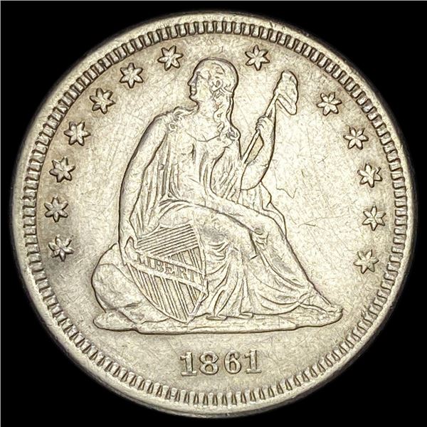 1861 Seated Liberty Quarter CLOSELY UNCIRCULATED