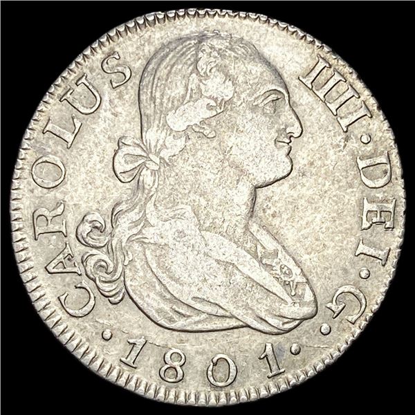 1801-Mo FM Silver 2 Reales Mexico Mint HIGH GRADE