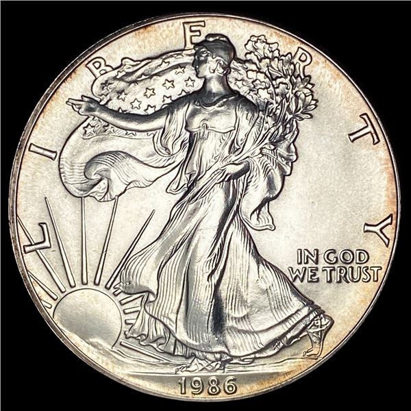 1986 1 oz Silver American Eagle $1 GEM BU