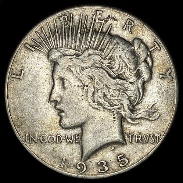1935 Silver Peace Dollar NEARLY UNCIRCULATED