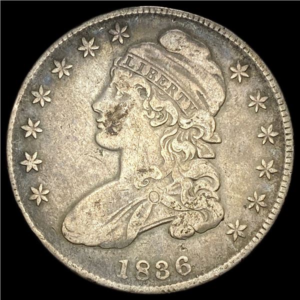 1836 Capped Bust Half Dollar LIGHTLY CIRCULATED