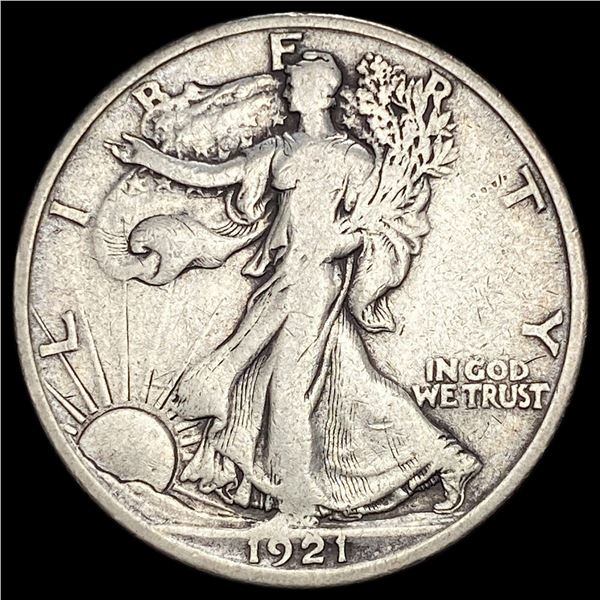 1921-S Silver Walking Liberty Half Dollar LIGHTLY CIRCULATED
