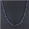 Image 5 : Vintage GIA Tear Drop Briolette Iolite Strand Necklace w/ 18k Gold Toggle Clasp
