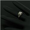 Image 3 : Antique Art Deco 18k White Gold 0.65 ctw European Diamond and Sapphire Ring