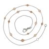 Image 3 : Platinum & Rose Gold GIA 1.1 ctw Pink & White Diamond By the Yard Chain Necklace
