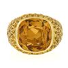 Image 4 : Pasqual Bruni 18K Yellow Gold Large Citrine w/ Yellow Sapphires Cocktail Ring