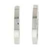 Image 3 : NEW 14k White Gold 0.36 ctw Round Pave Diamond 15.5mm Medium Huggie Hoop Earring