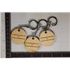 Image 2 : 3 WOODEN KEYCHAINS WITH US COINS ENGRAVED ON