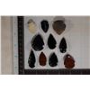 Image 2 : 10 INDIAN ARROWHEADS AS SHOWN