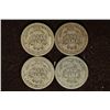 Image 2 : 1907, 11, 12-D & 1914 SILVER BARBER DIMES