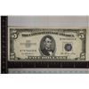 Image 1 : 1953 US $5 SILVER CERTIFICATE BLUE SEAL CU
