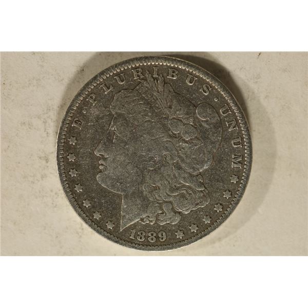 1889-O MORGAN SILVER DOLLAR WHIZZED
