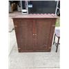 Image 3 : PRIMITIVE CABINET WITH SIDE TABLE