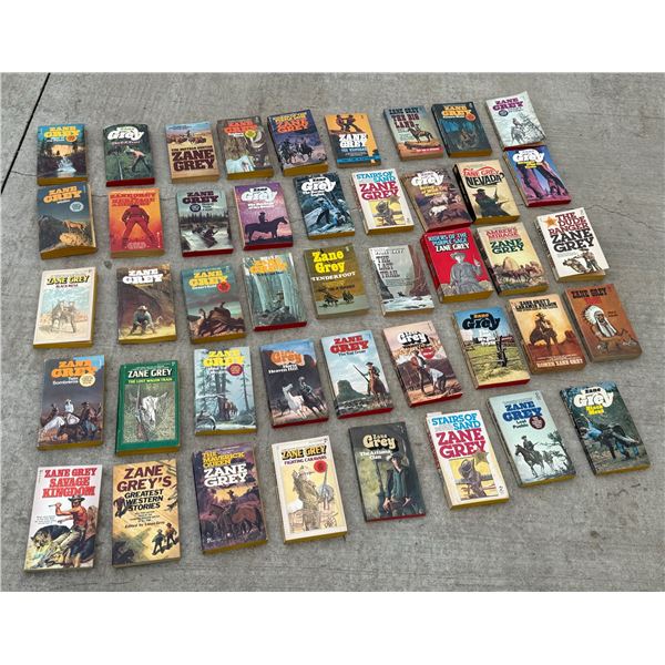ZANE GREY BOOKS, LOT OF 44