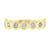 Image 4 : New 18K Gold 0.58 ctw Round Burnish Set Diamond Stackable Hexagon Shape Band Rin