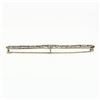 Image 5 : Antique Art Deco 14k White Gold Mine Cut Diamond Open Filigree Bar Pin Brooch