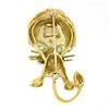 Image 3 : Vintage Ruth Satsky 18K Gold Emerald Tourmaline Diamond Textured Lion Brooch Pin