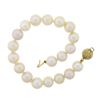 Image 3 : 6.5" 14k Gold Grooved Ball Hook Push Clasp 8-8.5mm Cultured Pearl Bracelet