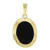 Image 3 : Vintage 18K Gold Carved Mary & Jesus Black & White Hardstone Cameo Charm Pendant