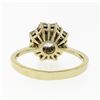 Image 7 : 18k Yellow Gold 0.93 ctw Fine Round Brilliant Diamond Petite Flower Cluster Ring