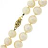 Image 5 : Estate 19" 8.5-9.5mm Classic Pearl Strand Necklace with 14k Gold Filigree Clasp