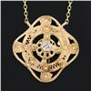 Image 4 : Antique Victorian 14K Gold Cubic Zirconia Filigree & Bead Work Pendant Necklace