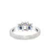 Image 6 : 1.69 ct. GIA Blue Sapphire and Diamond Wedding Engagement Ring - 14KT White Gold