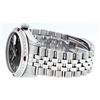 Image 8 : Rolex Mens Stainless Steel Black Roman Diamond & Ruby Datejust Wristwatch 36MM