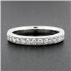 Image 2 : Gabriel & Co. 14k Gold.50 ctw Round Pave Diamond Milgrain Wedding Stack Band Rin