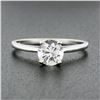 Image 2 : Vintage 14k White Gold High Quality Round Prong Cubic Zirconia Cz Solitaire Ring