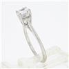 Image 7 : Vintage 14k White Gold High Quality Round Prong Cubic Zirconia Cz Solitaire Ring