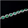 Image 3 : 29.41 ctw Emerald and 6.69 ctw Diamond 14K White Gold Necklace