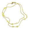 Image 2 : 44" David Yurman 18k Gold Lemon Quartz Bead Station Textured Link Long Necklace