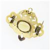 Image 4 : Vintage 14k Gold Oval Citrine Multi Color Enamel Serpent Snake Brooch Pendant