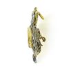 Image 5 : Vintage 14k Gold Oval Citrine Multi Color Enamel Serpent Snake Brooch Pendant