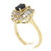 Image 9 : Estate 14k Gold 1.84 ctw Oval Sapphire & Baguette Diamond Ballerina Cocktail Rin
