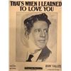 Image 1 : That's When I Learned To Love You unsigned sheet music